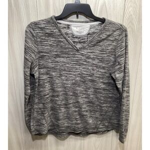 TEK GEAR Women's (Size L)‎ Long Sleeve V-Neck Shirt 100% Polyester